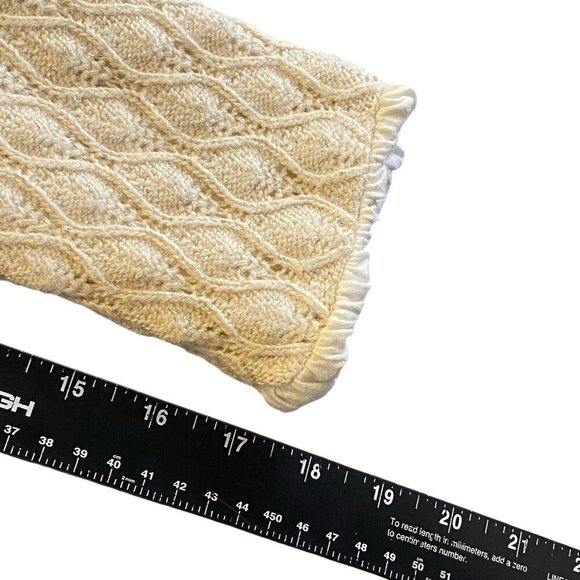 MANOUSH Women Sweater Size M Ivory Cardigan Single Snap Metallic Event Elegant - Picture 8 of 13